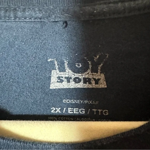 Toy Story Navy Blue I Come in Pizza T-Shirt Size 2X - Runs Small - Picture 5 of 6